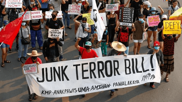 Philippine protesters rally over controversial anti-terror bill