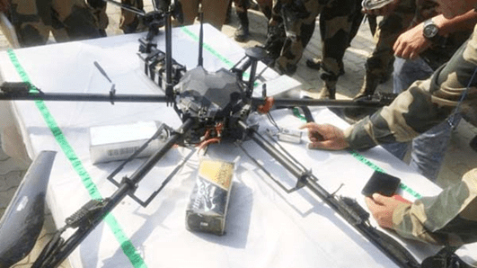 BSF shoots down Pakistani drone carrying rifle, grenades near Jammu border