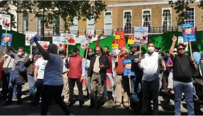 Indian, Iranian diaspora hold protests in London against China’s expansionist policies