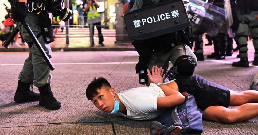 Hong Kong police bans major protest on security law