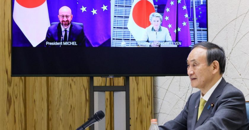 Japan, EU leaders talked about peace and stability: Taiwan Strait