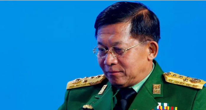 China receives the troubled leader of Myanmar on his first visit since the coup.