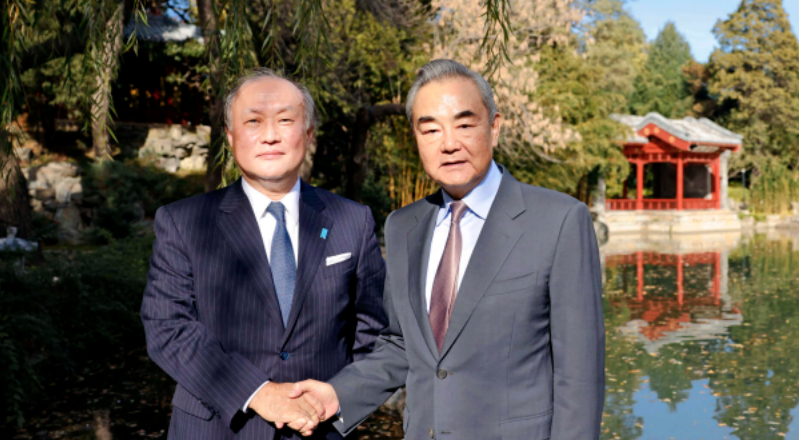 High-level political talks between China and Japan are held in Beijing.