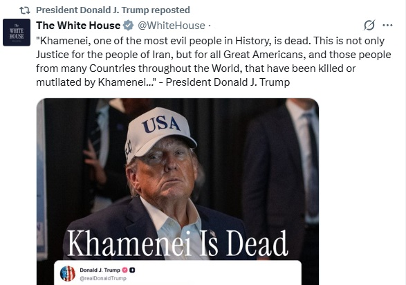 Iran’s Supreme Leader Ayatollah Ali Khamenei killed in US-Israel airstrikes